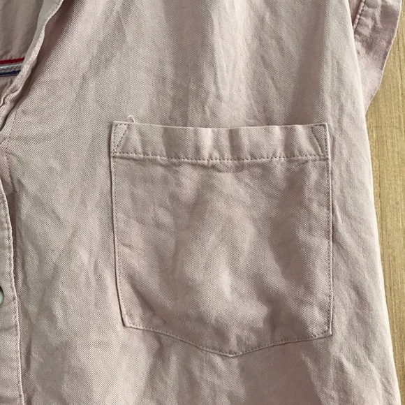 Jachs Girlfriend New York collared button front short sleeve pleated Camp shirt - Picture 5 of 9